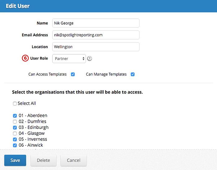 New User Roles - Spotlight Reporting customer dashboard update