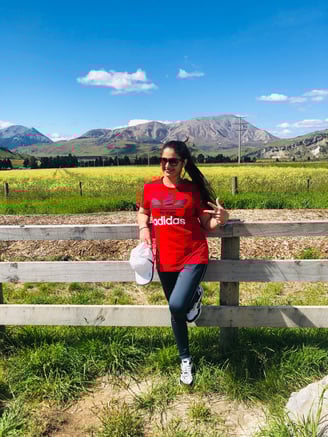 Poonam in the South Island, New Zealand