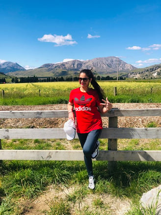 Poonam in the South Island, New Zealand